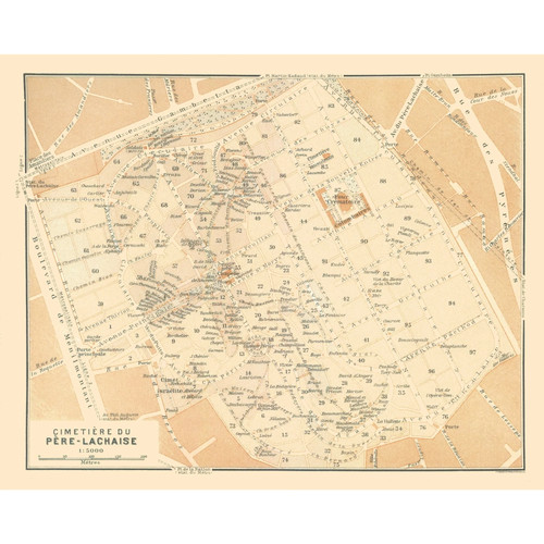 Mappa storica parigi francia - mappa,
