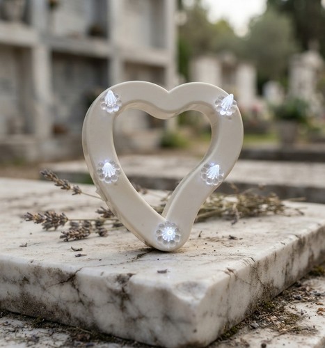 Cuore votivo con luci led - con,
